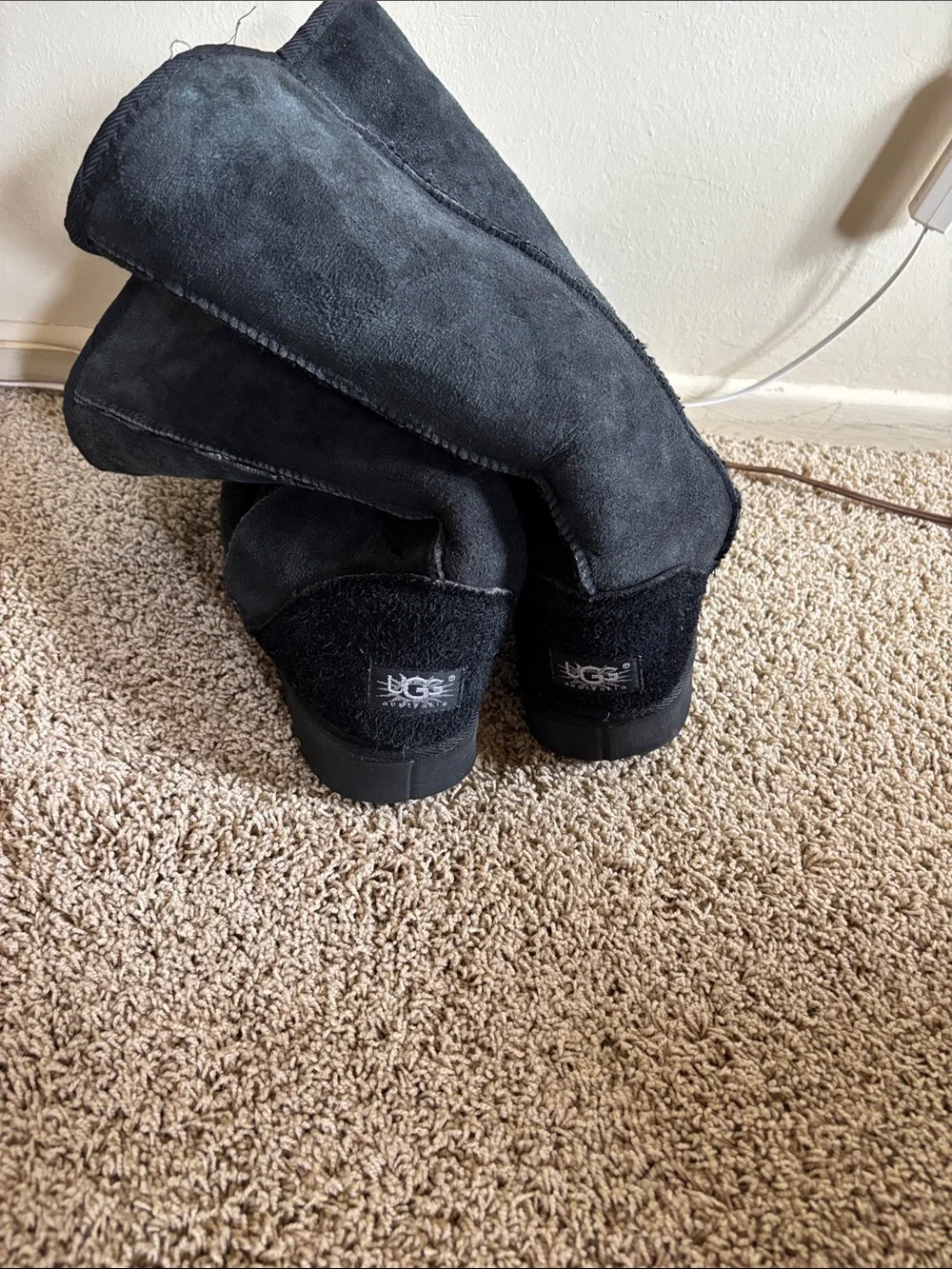 UGG Classic Tall Black Sheepskin boots